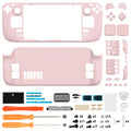 eXtremeRate Replacement Housing Shell Set for Steam Deck LCD Faceplate Back Plate Shell with Buttons - Console NOT Included