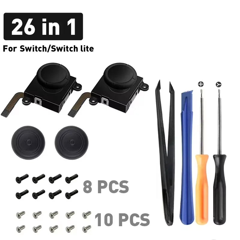 DATA FROG 3D Analog Thumb Stick Replacement Joycon Spare Kit For Switch LITE OLED Controller Repair Tool Accessories