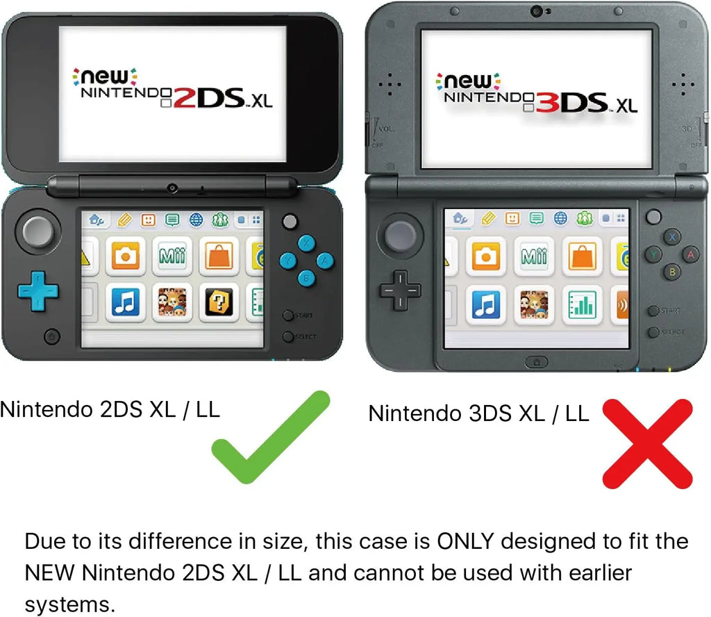 TNP New 2DS XL LL Case - Crystal Transparent Hard Shell Prot