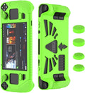 Steam Deck Standing Protective Case Thickening Silicone Accessories Protector Soft Cover Skin Shell with 2 Pairs Thumb Grips
