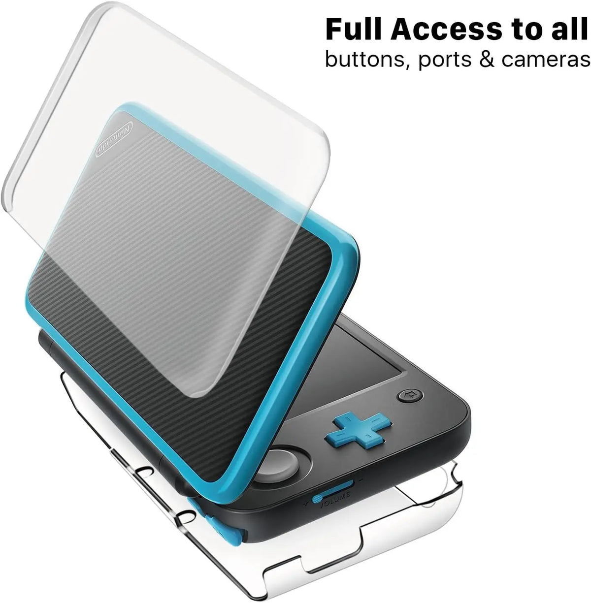 TNP New 2DS XL LL Case - Crystal Transparent Hard Shell Prot