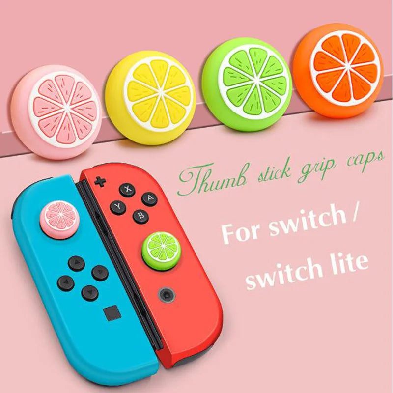 Silicone Soft Lemon Fruit Thumb Stick Grip Cap Joystick Cove