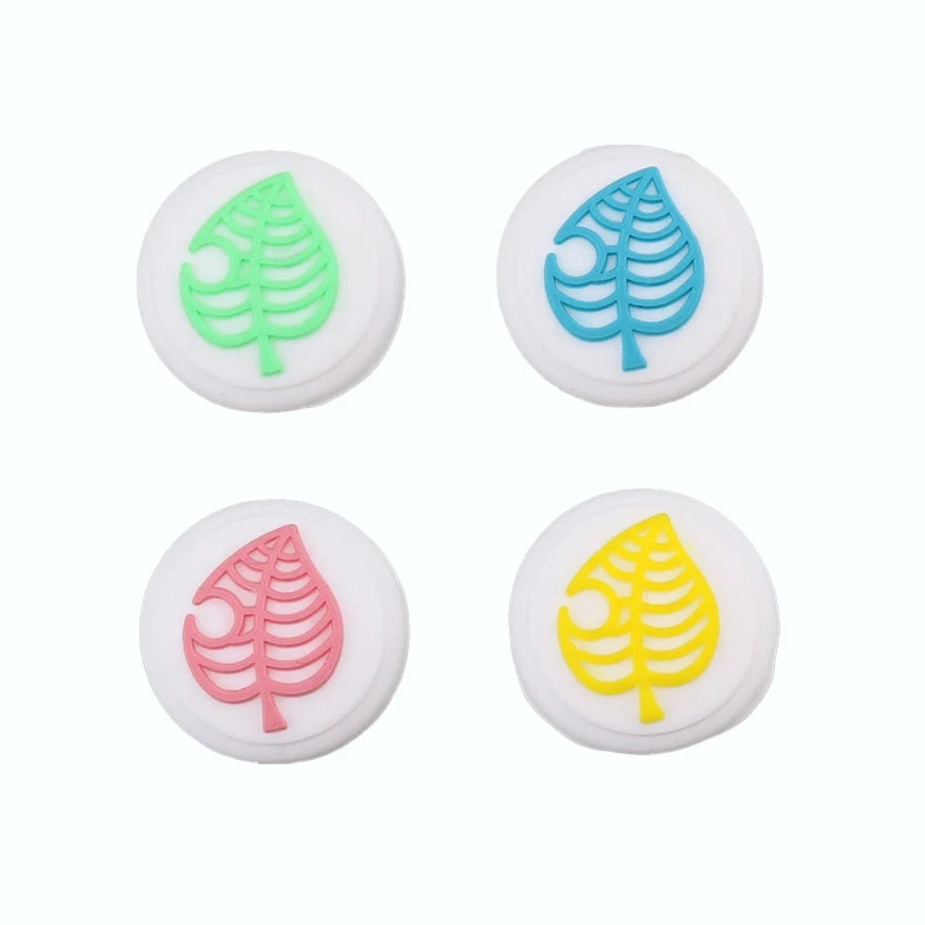 Animal Crossing Blue Leaf Thumb Stick Grip Cap Joystick Cover For Nintend Switch Lite Joy-Con Controller Gamepad Thumbstick Case