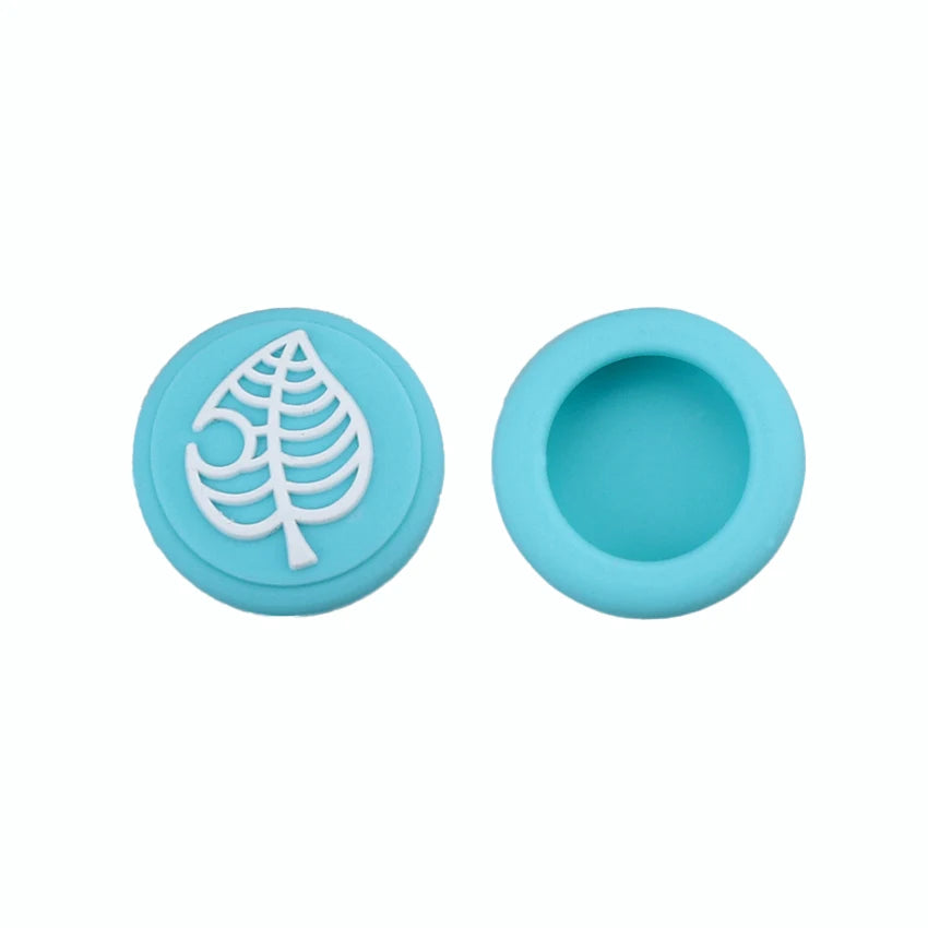 Animal Crossing Blue Leaf Thumb Stick Grip Cap Joystick Cover For Nintend Switch Lite Joy-Con Controller Gamepad Thumbstick Case