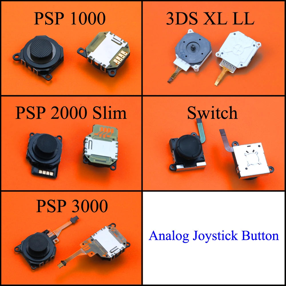 YuXi Black 3D Button Analog Joystick for PSP1000/2000 Slim /