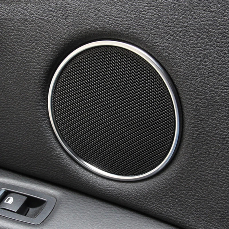 Chrome Car Styling Interior Button Panel Decoration Cover Tr