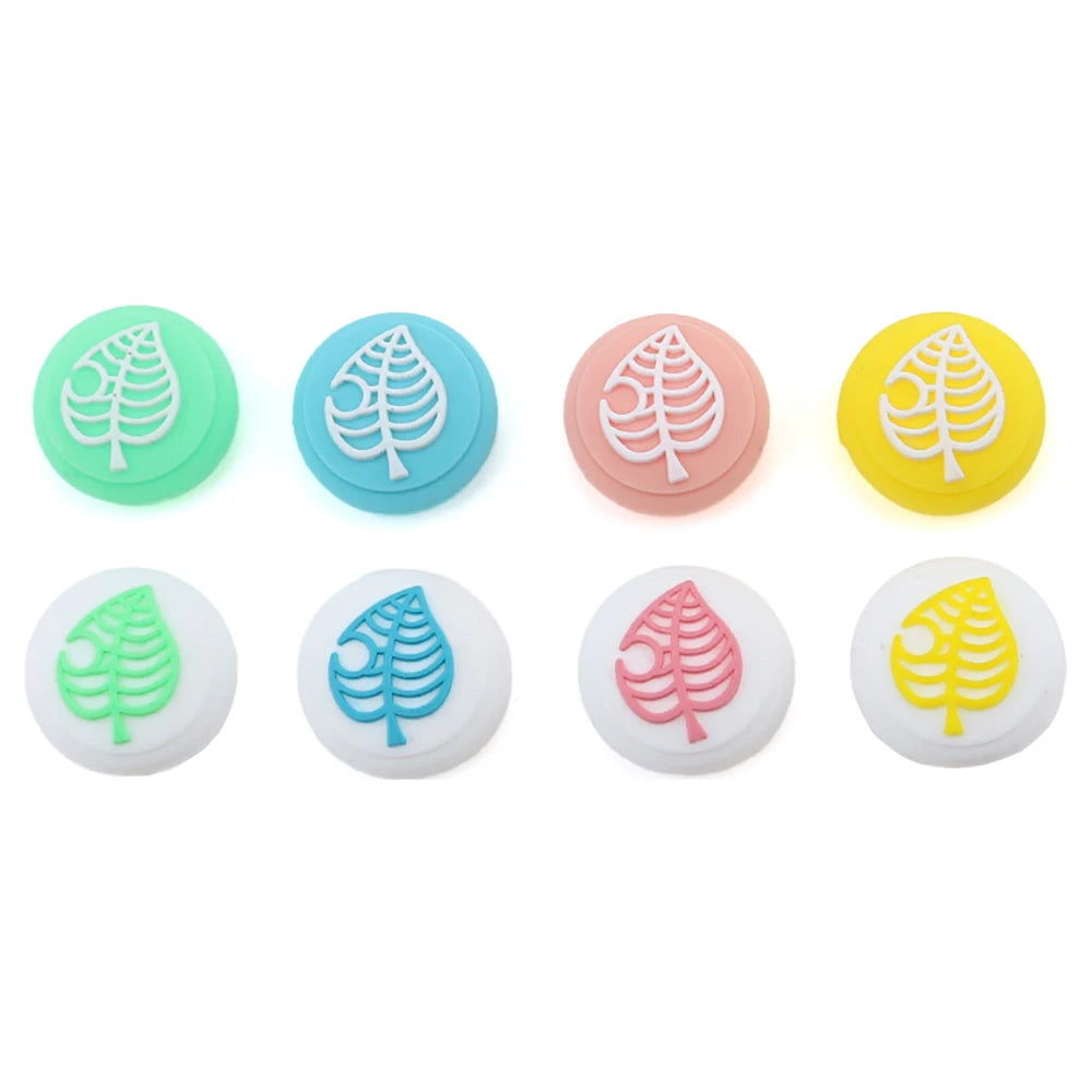 Animal Crossing Blue Leaf Thumb Stick Grip Cap Joystick Cover For Nintend Switch Lite Joy-Con Controller Gamepad Thumbstick Case