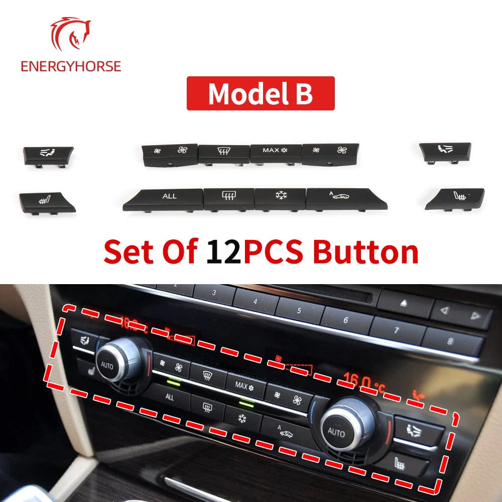 Car Console Dash Air Conditioner Switch Buttons Key Caps Rep