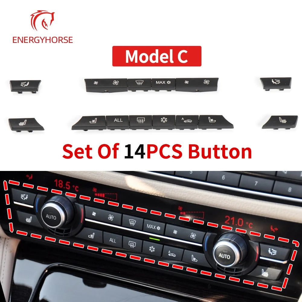 Car Console Dash Air Conditioner Switch Buttons Key Caps Rep