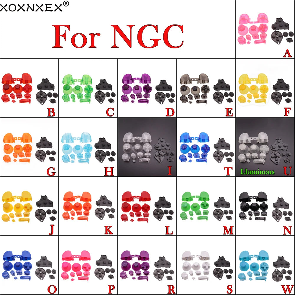 XOXNXEX 1 Set for GameCube Controller Mod Colorful Complete 
