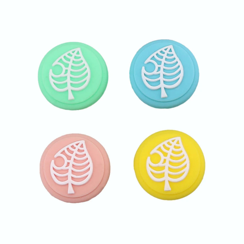 Animal Crossing Blue Leaf Thumb Stick Grip Cap Joystick Cover For Nintend Switch Lite Joy-Con Controller Gamepad Thumbstick Case