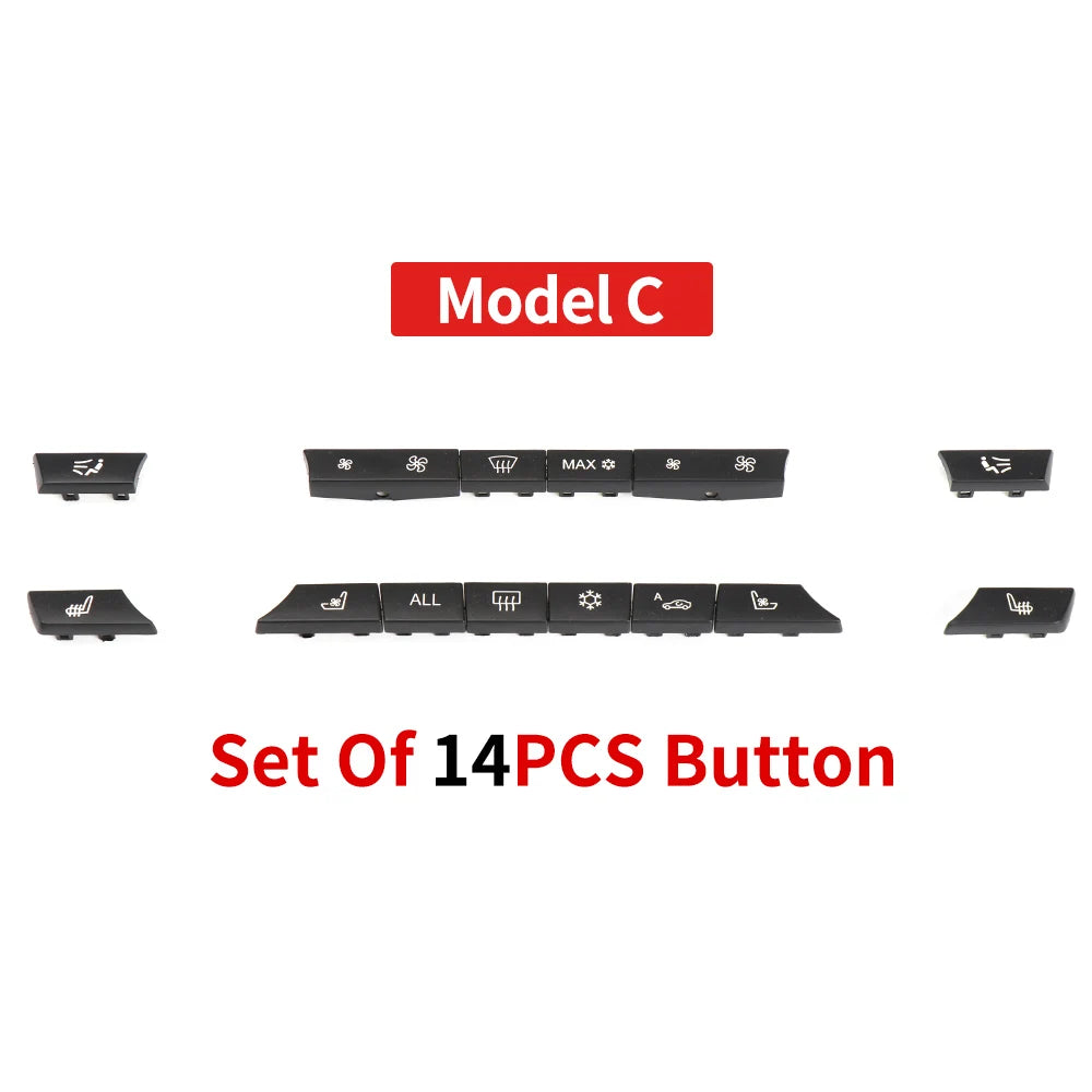 Car Console Dash Air Conditioner Switch Buttons Key Caps Repair Kit Replacement For BMW 5 6 7 Series F10 F02 F07