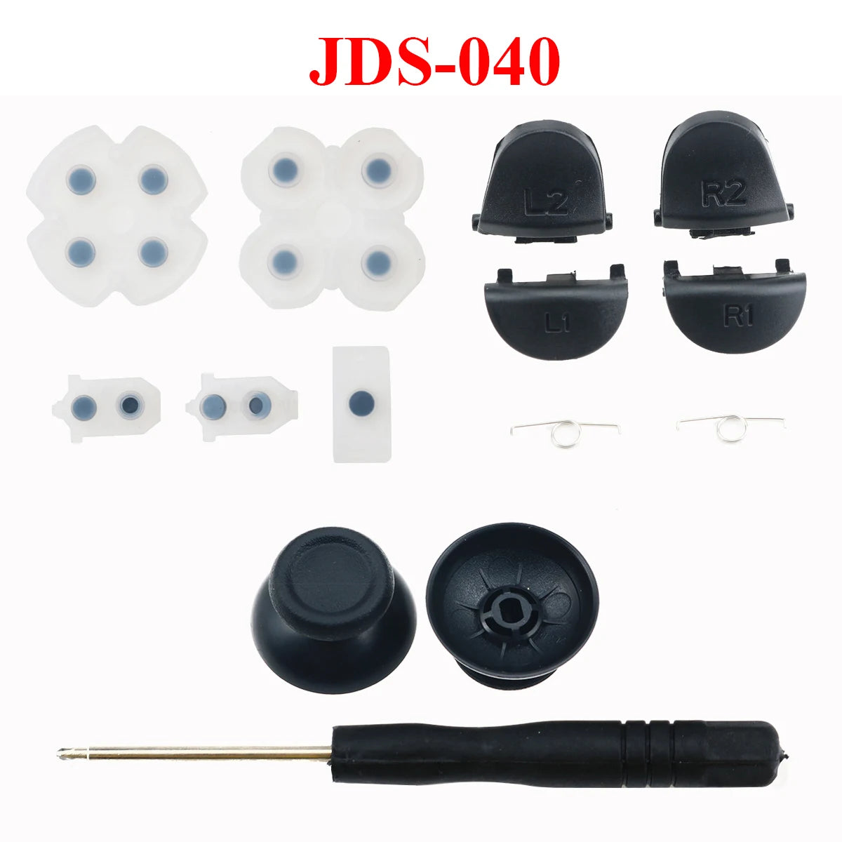 YuXi R2 L2 L1 R1 Trigger Buttons Mod Kit PS4 Pro Slim JDS JDM 055 050 040 030 011 Controller Analog Stick Caps for PlayStation 4