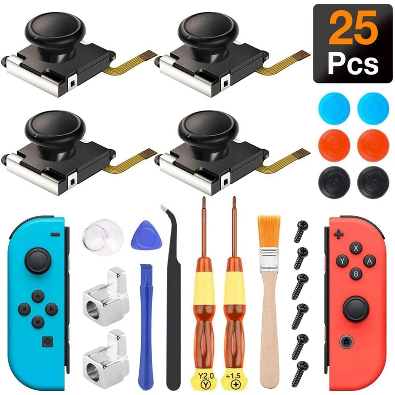 25In1 Joycon Joystick Replacement Kit for Nintendo Switch Ns