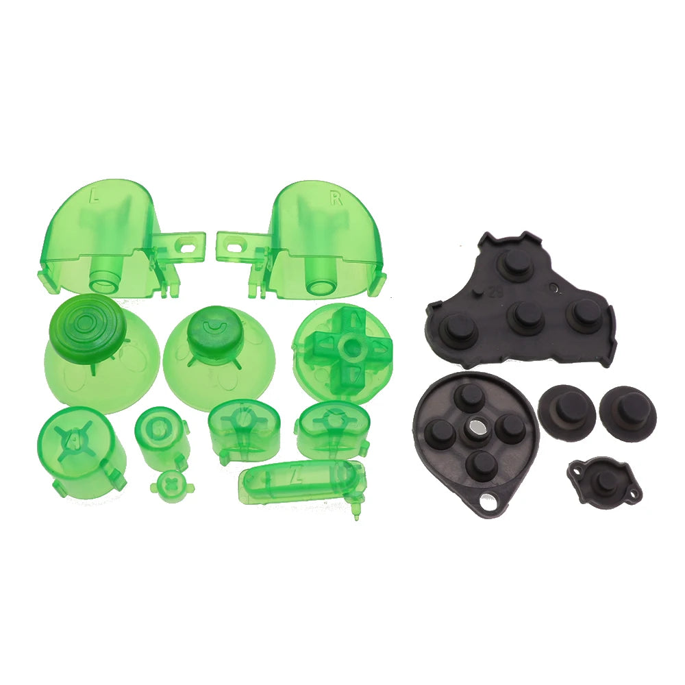 XOXNXEX 1 Set for GameCube Controller Mod Colorful Complete Button Set with NGC Button Set with Rubber Conductive Button