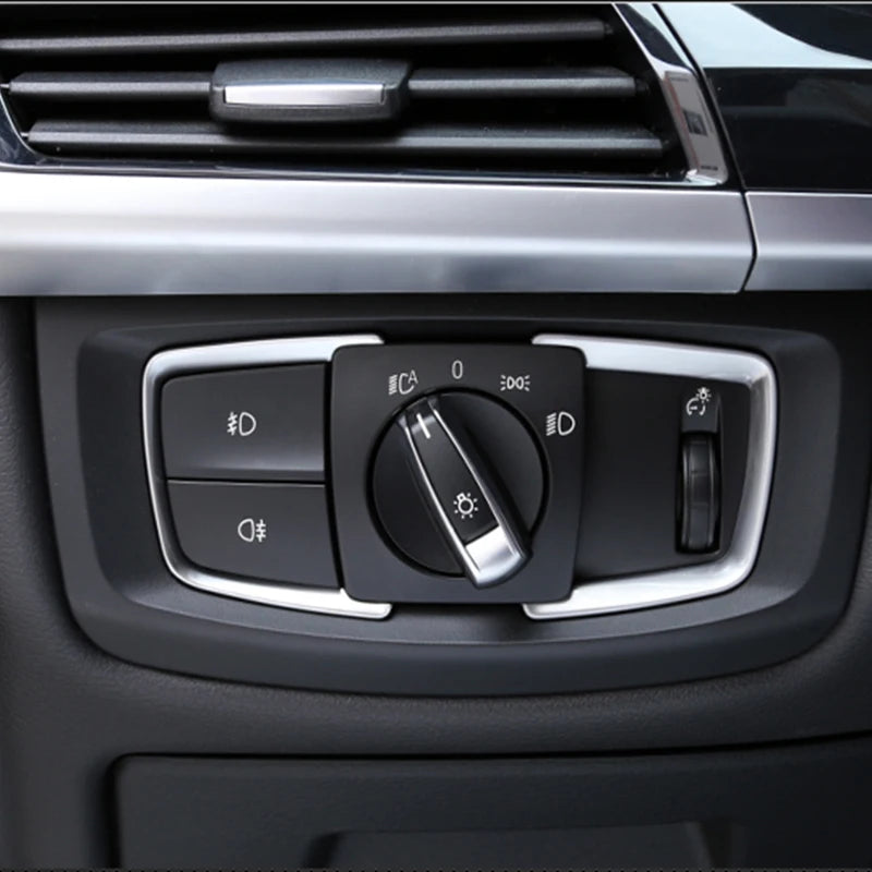 Chrome Car Styling Interior Button Panel Decoration Cover Tr