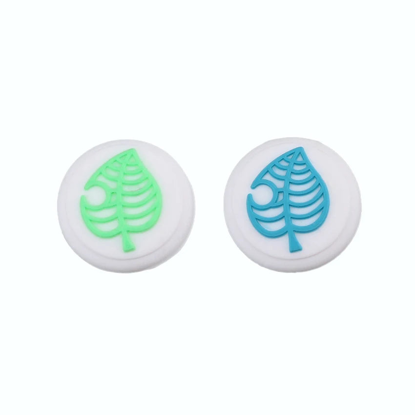 Animal Crossing Blue Leaf Thumb Stick Grip Cap Joystick Cover For Nintend Switch Lite Joy-Con Controller Gamepad Thumbstick Case