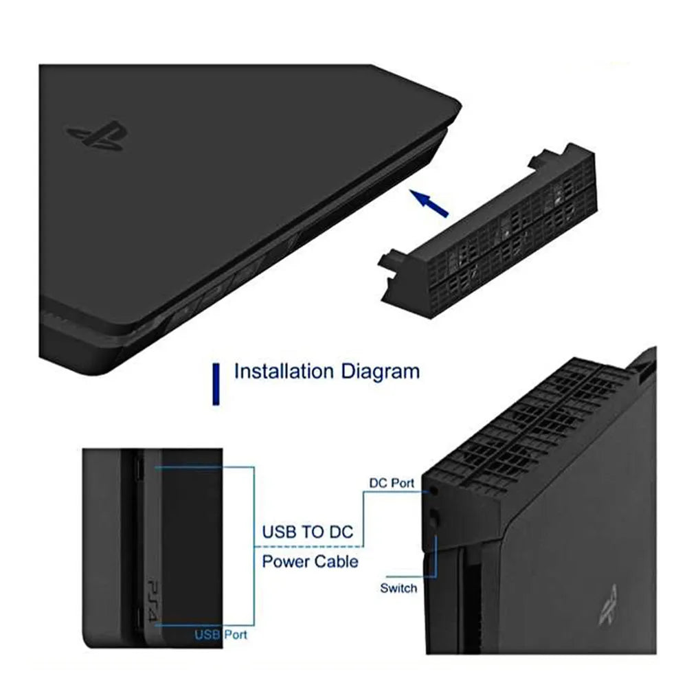 Temperature Control Cooling Fan Heat Exhauster for Sony Ps4 