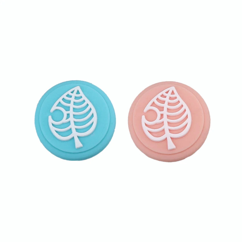 Animal Crossing Blue Leaf Thumb Stick Grip Cap Joystick Cover For Nintend Switch Lite Joy-Con Controller Gamepad Thumbstick Case