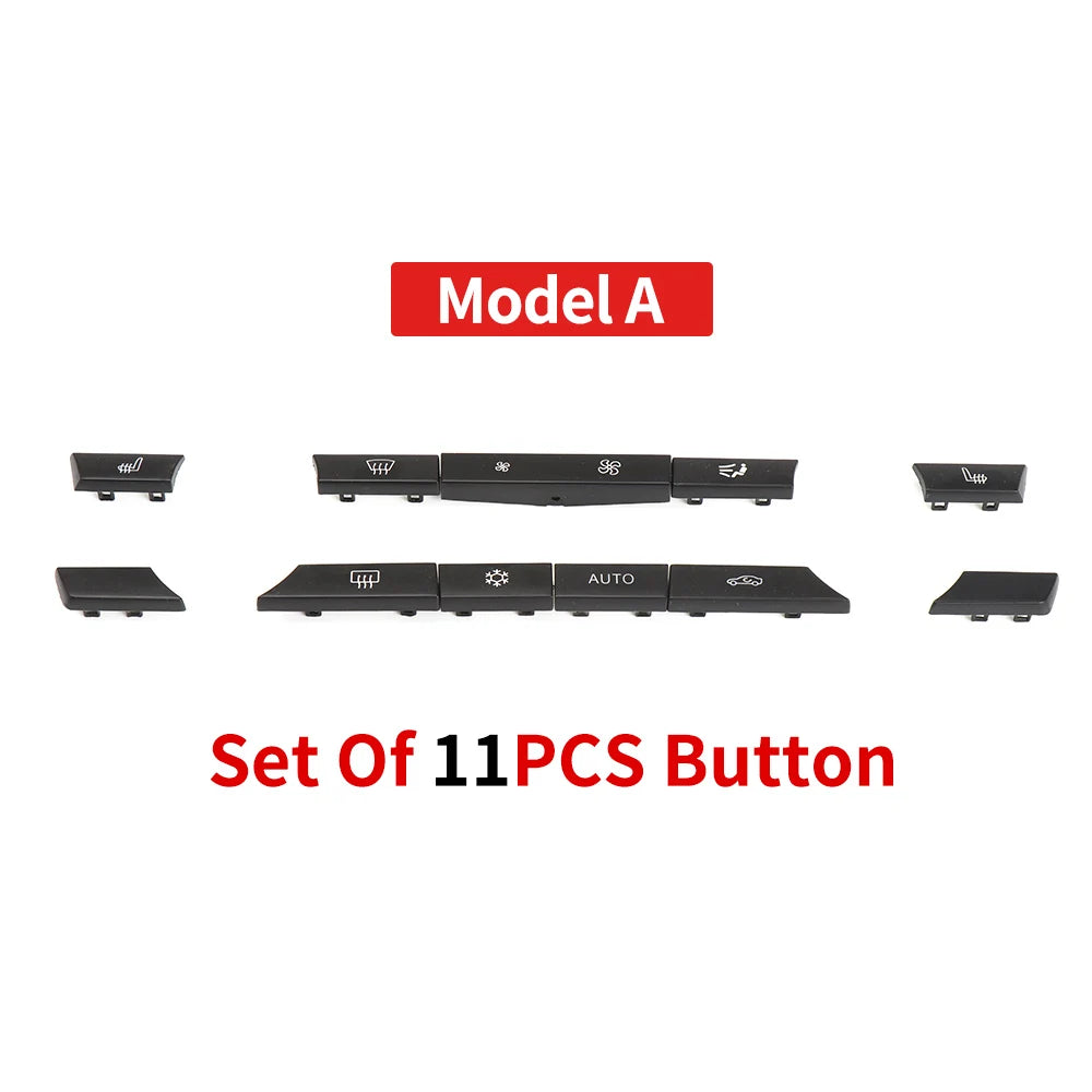 Car Console Dash Air Conditioner Switch Buttons Key Caps Repair Kit Replacement For BMW 5 6 7 Series F10 F02 F07