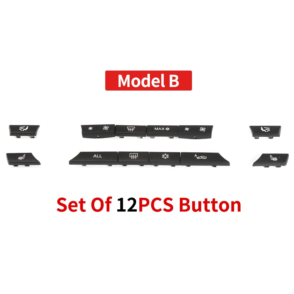 Car Console Dash Air Conditioner Switch Buttons Key Caps Repair Kit Replacement For BMW 5 6 7 Series F10 F02 F07