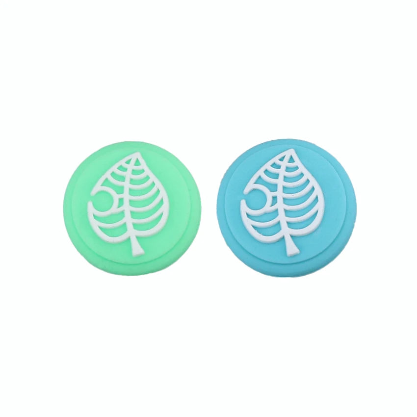 Animal Crossing Blue Leaf Thumb Stick Grip Cap Joystick Cover For Nintend Switch Lite Joy-Con Controller Gamepad Thumbstick Case