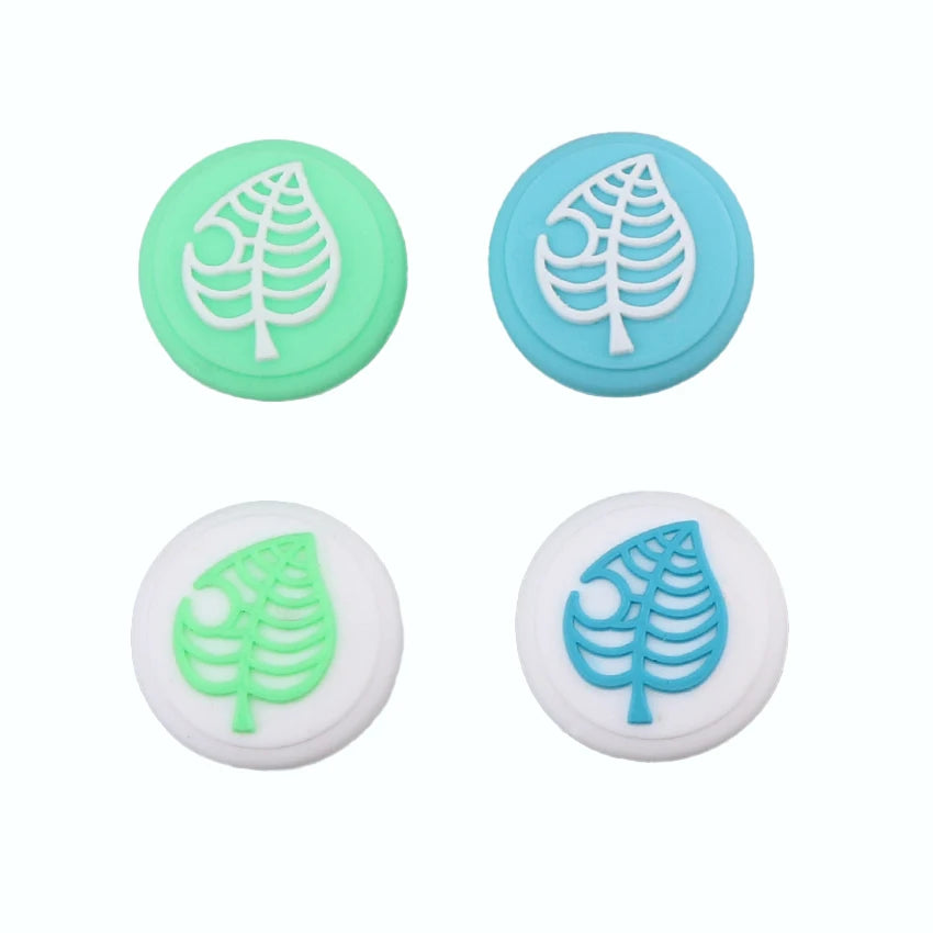 Animal Crossing Blue Leaf Thumb Stick Grip Cap Joystick Cover For Nintend Switch Lite Joy-Con Controller Gamepad Thumbstick Case