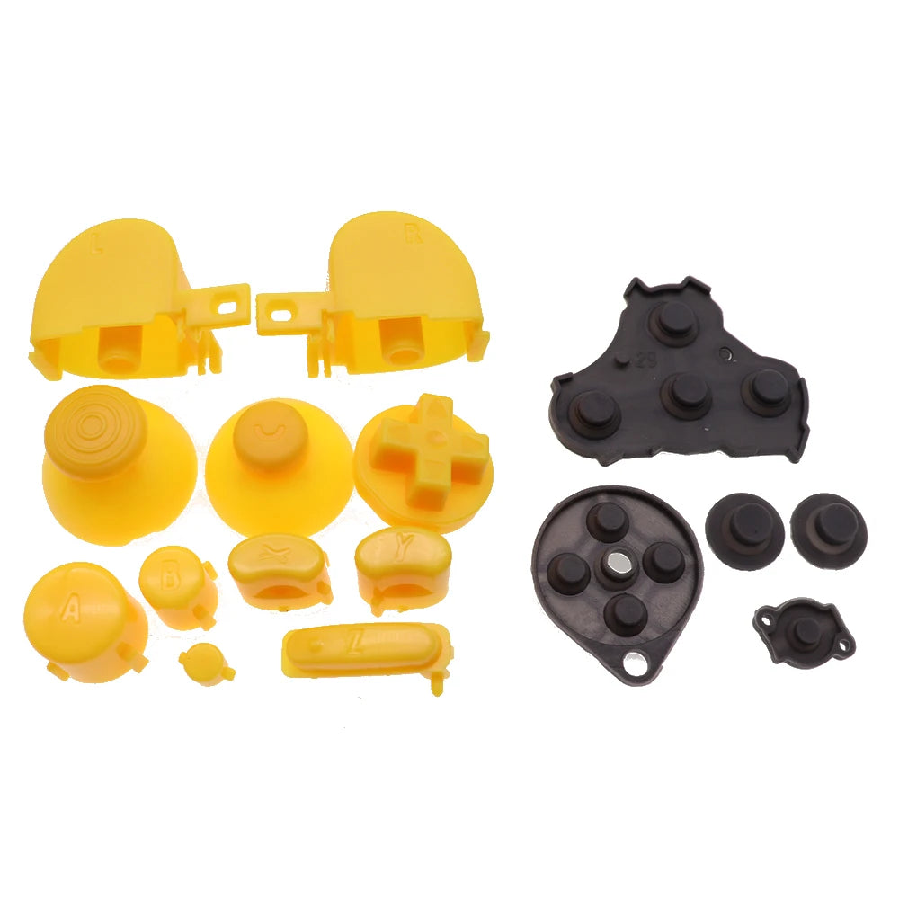 XOXNXEX 1 Set for GameCube Controller Mod Colorful Complete Button Set with NGC Button Set with Rubber Conductive Button