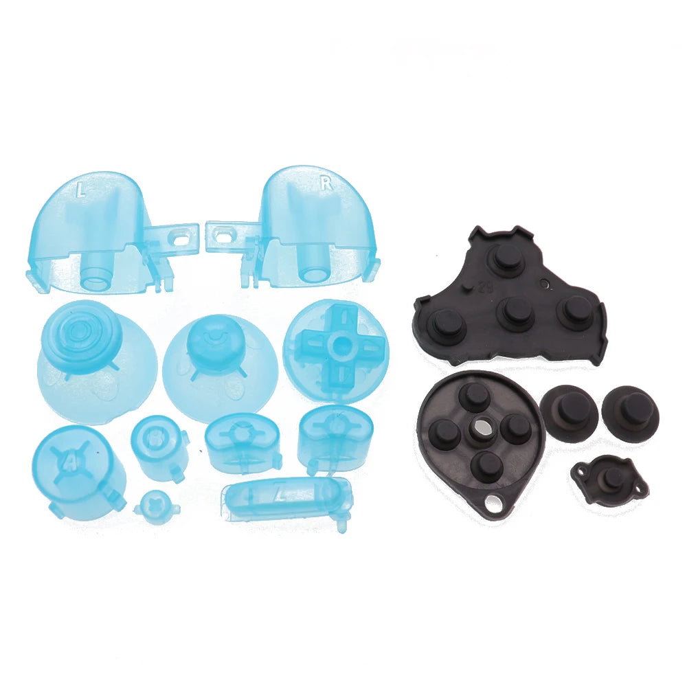 XOXNXEX 1 Set for GameCube Controller Mod Colorful Complete Button Set with NGC Button Set with Rubber Conductive Button