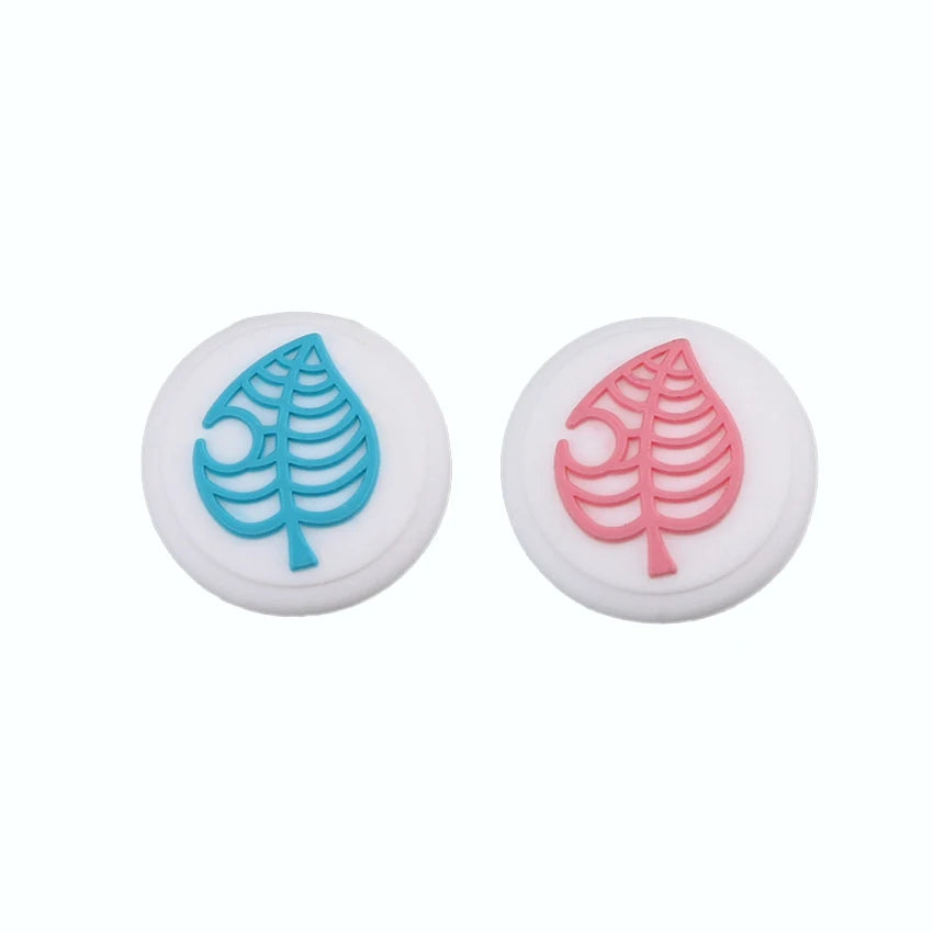 Animal Crossing Blue Leaf Thumb Stick Grip Cap Joystick Cover For Nintend Switch Lite Joy-Con Controller Gamepad Thumbstick Case
