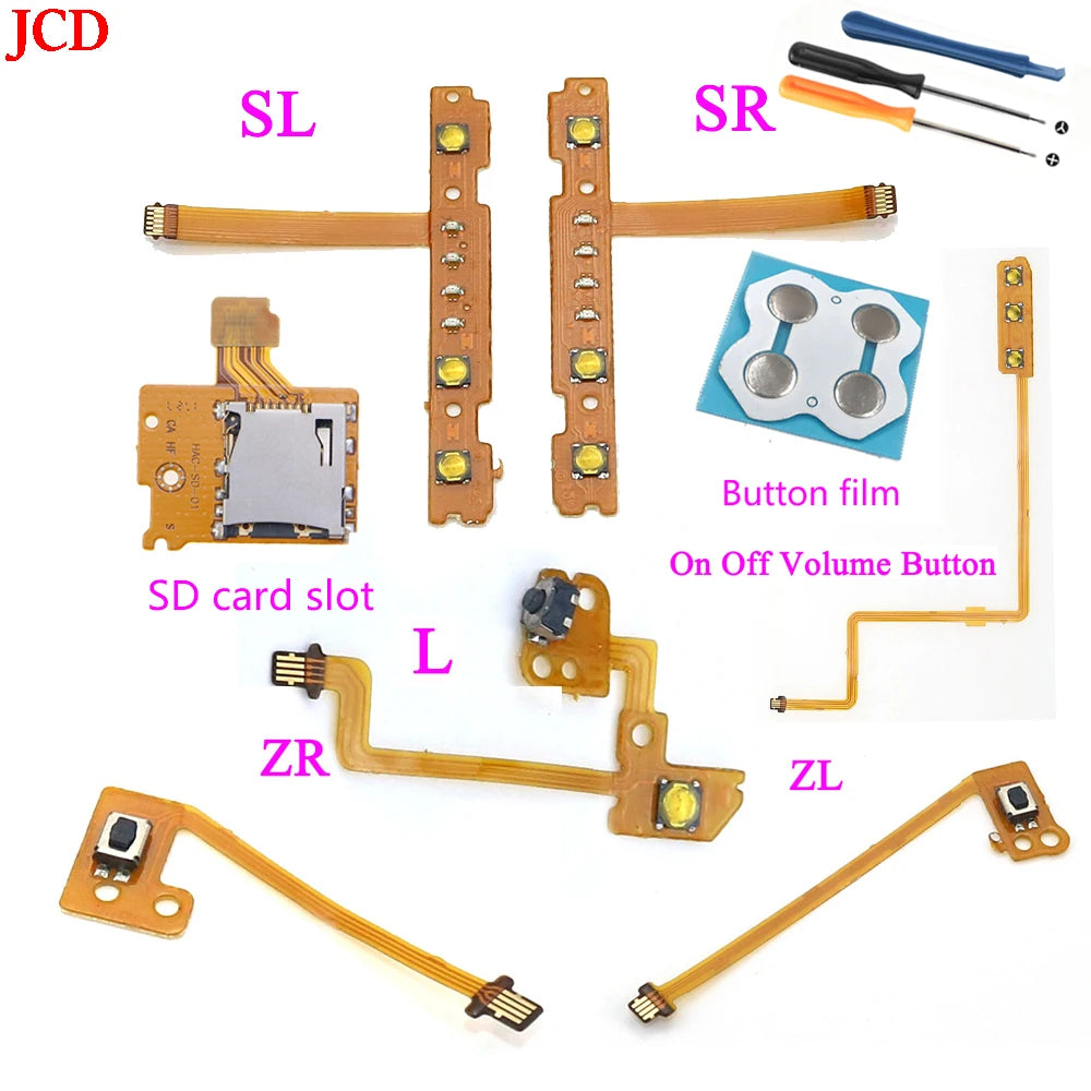 JCD 1set L/R SL SR Button Key Flex Cable Replacement Parts F