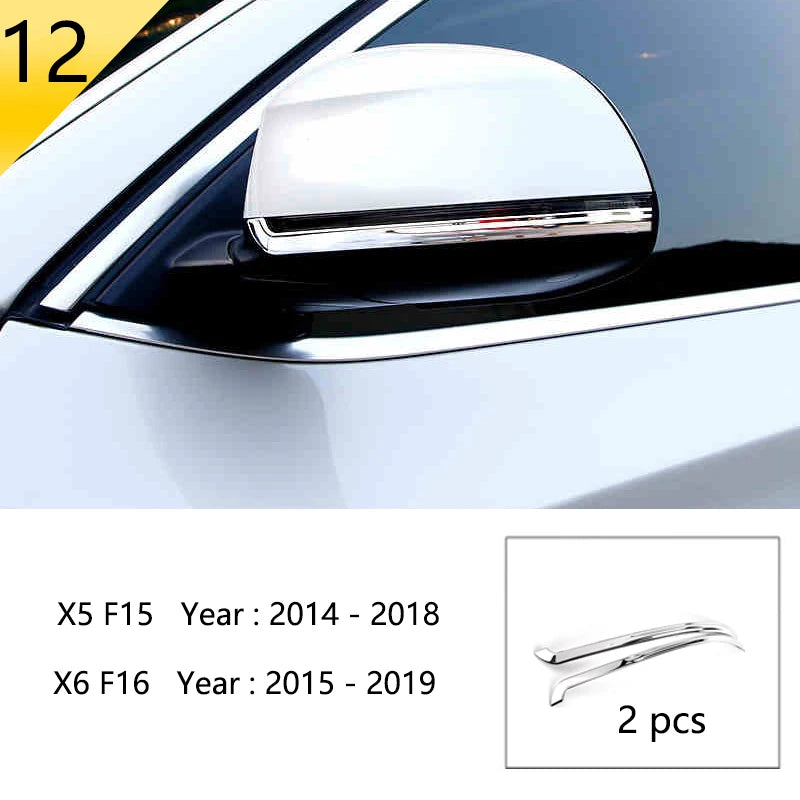 Chrome Car Styling Interior Button Panel Decoration Cover Trim Sticker frame For BMW X5 X6 F15 F16 2014-2019 Auto Accessories