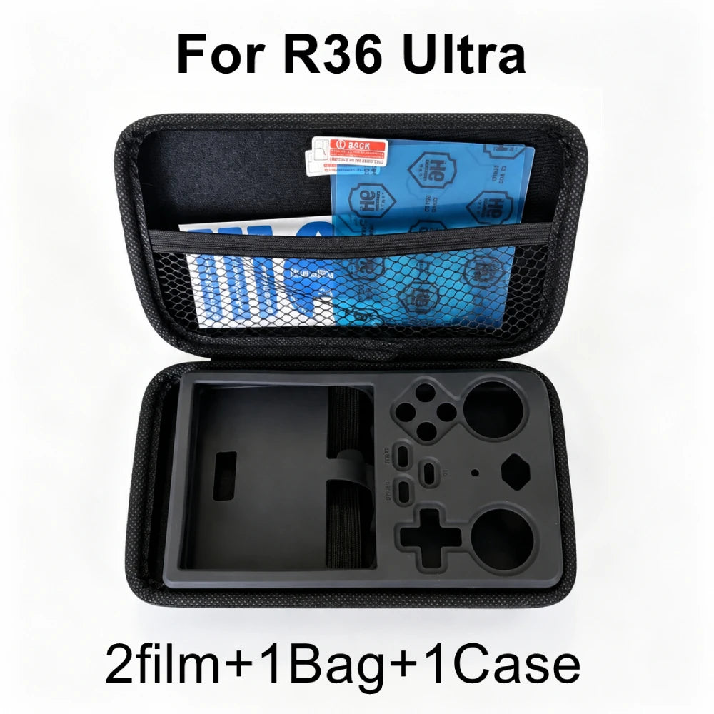 For R36 Ultra Game Console EVA Hard Carrying Case Waterproof