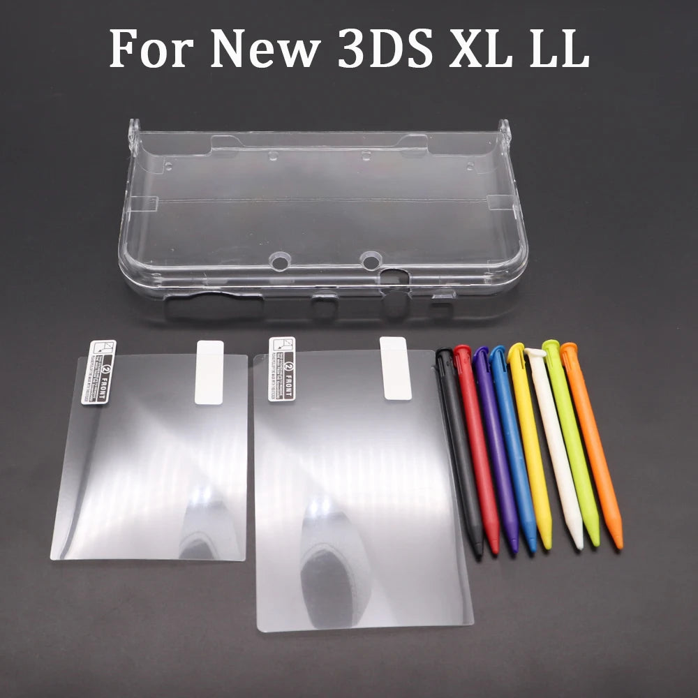 For New 3DS XL LL Clear Split Shell Transparent Protective C