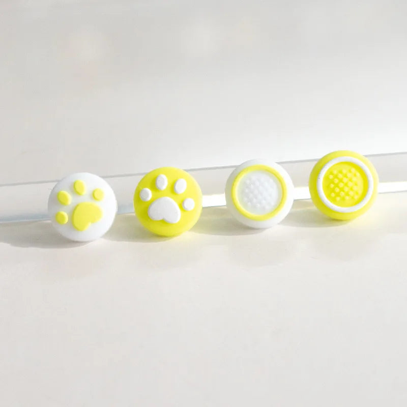 4pcs Silicone Soft Thumb Stick Grip Cap Joystick Cover For S