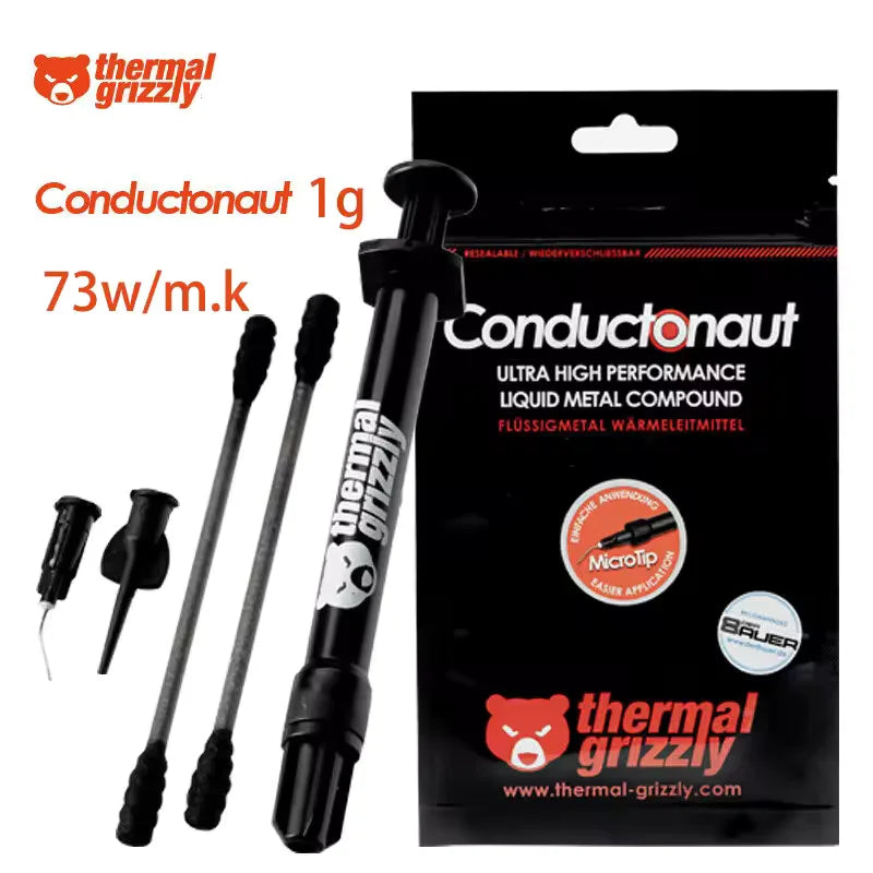 High Thermal Conductivity Liquid Metal Thermal Paste for Cooling The CPU GPU Thermal Grizzly Conductonaut 73W/mk