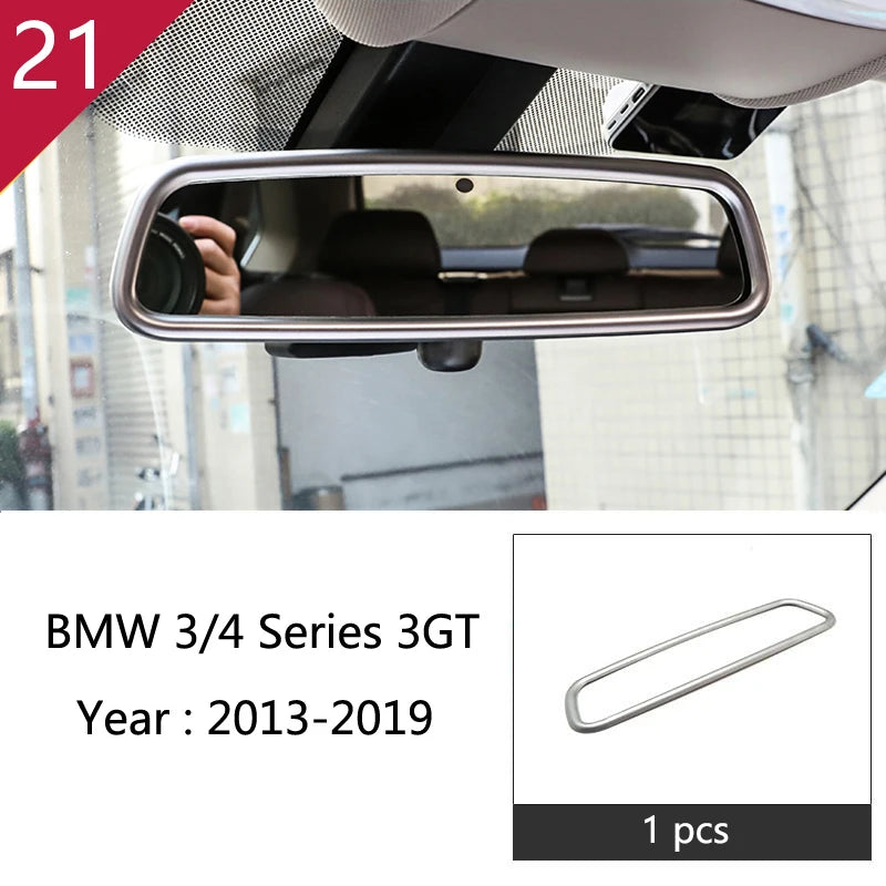 For BMW 3 4 Series 3GT F30 F32 F34 Car Styling interior Gearshift AC CD button Panel Door Armrest Decoration Cover Trim Sticker
