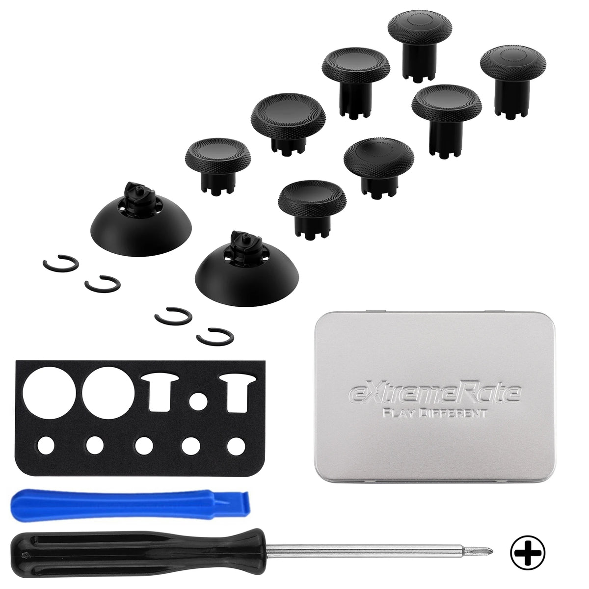 eXtremeRate ThumbsGear V3 Interchangeable Ergonomic Thumbsticks for ps5/EDGE Controller Replacement Analog Thumb Sticks for ps4