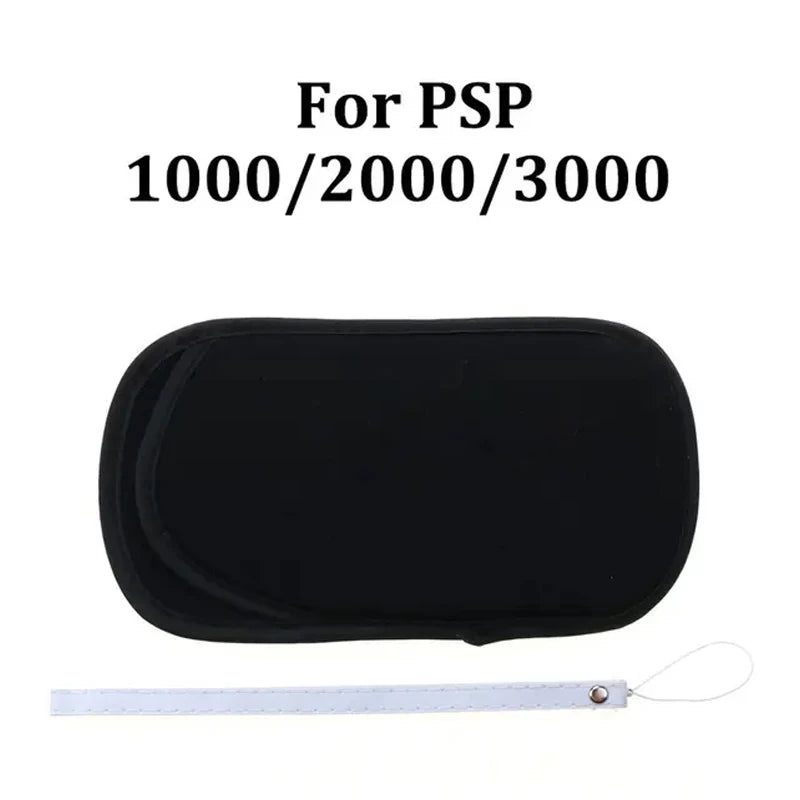 For PSP 1000 2000 3000 Soft Protective Carrying Storage Bag Pouch Case with Hand Wrist Lanyard For PSV 1000/2000 Console