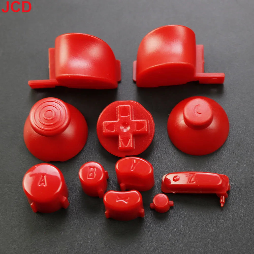 JCD 1Set Full Set L R ABXY Z Keypads Buttons With 3D Thumbsticks Caps For GameCube For NGC D Pads Power ON OFF Buttons Replace