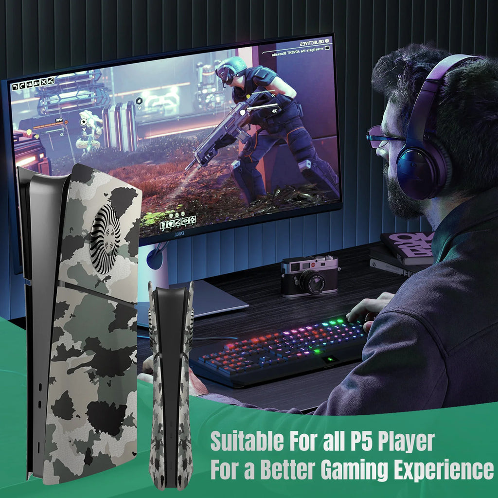 Faceplate with Cooling Vent for Playstation 5 Slim ABS Prote