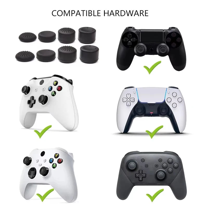 DATA FROG 8pcs Controller Silicone Analog Thumb Stick Grip C