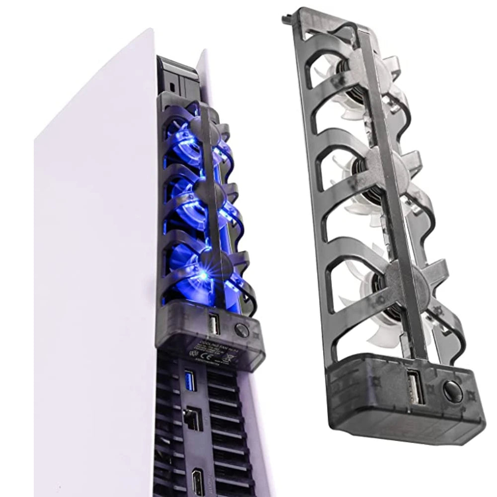 For PS5 Accessories Cooling Fan with LED Light for Playstati