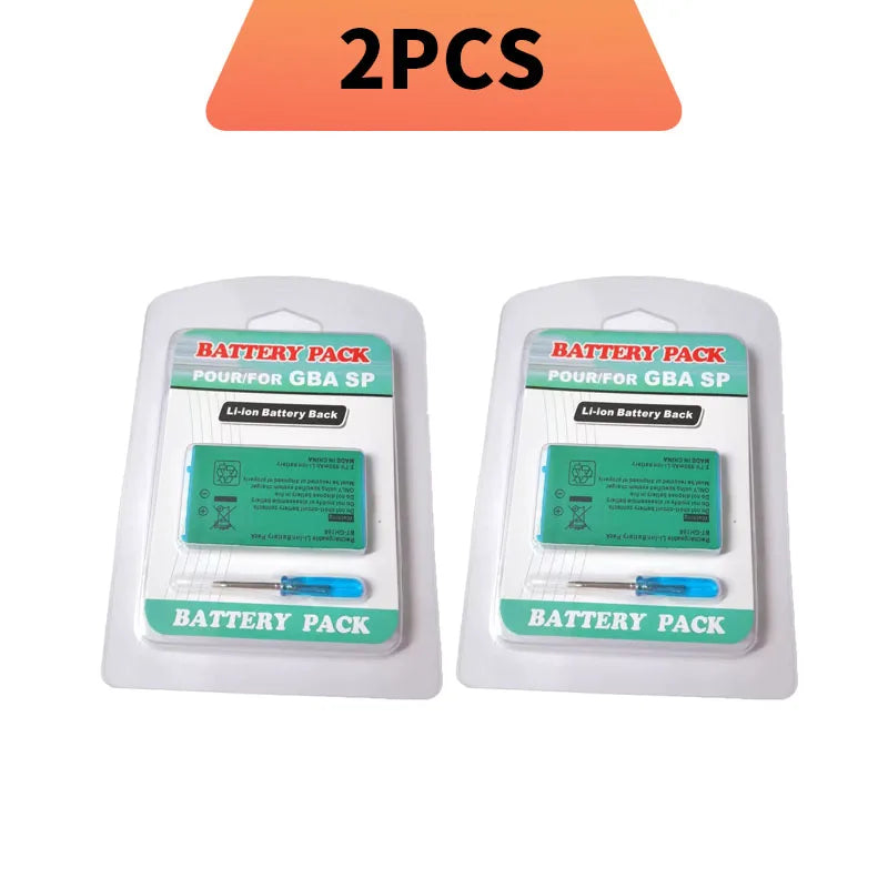 850mAh Rechargeable Battery&Screwdriver Kit For Game GBA SP for Boy Advance / GBA SP Replacement Lithium-ion Battery