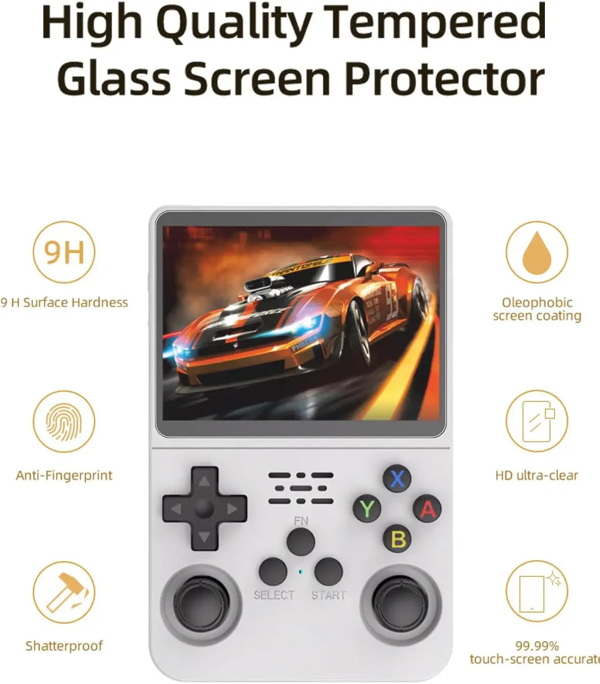 3 IN 1 Carrying Storage Case with Tempered Glass Screen Prot