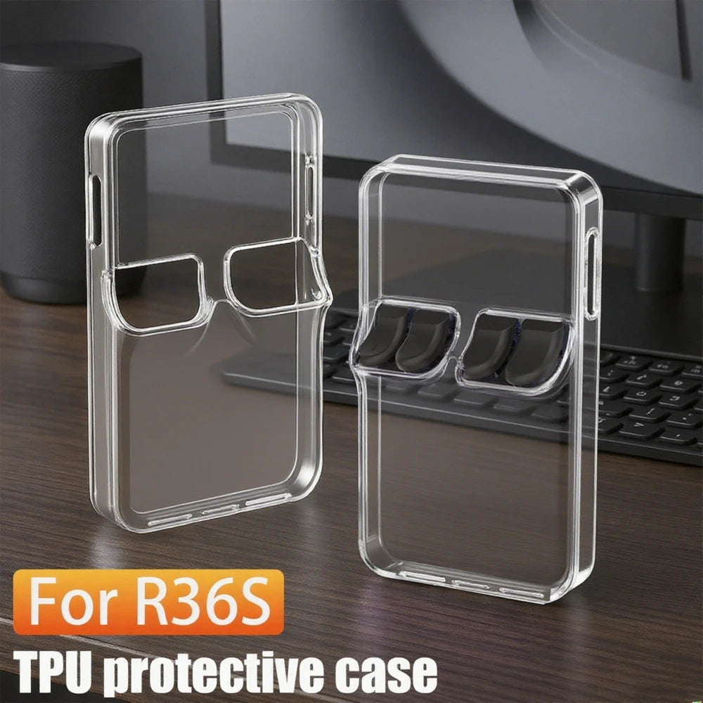Transparent Protective Case for R36S Handheld Game Console A