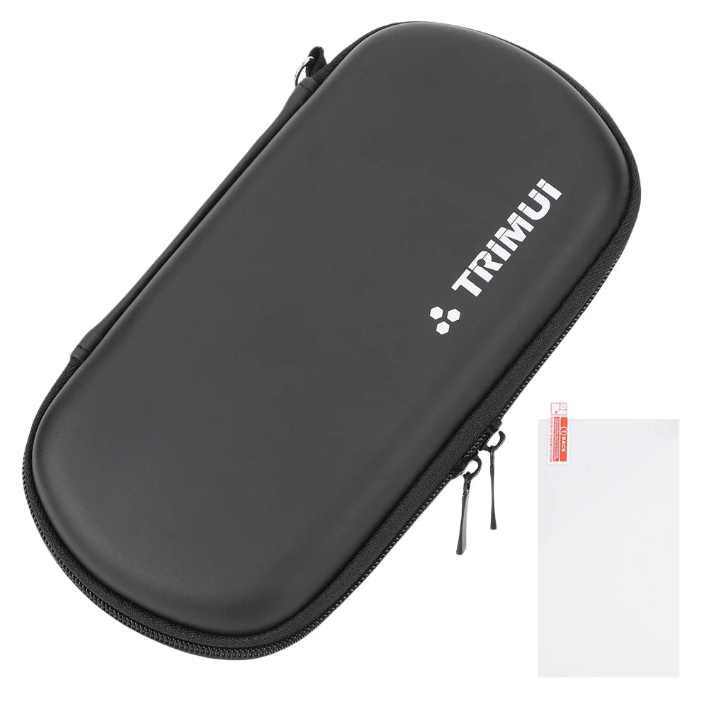 For Trimui Smart Pro Game Console EVA Hard Carrying Case with Tempered Glass Film EVA Protective Case Waterproof Storage Bag