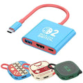 Switch 2 Dock HDMI 4K USB 3.0 Hub Adapter USB Splitter TV Po