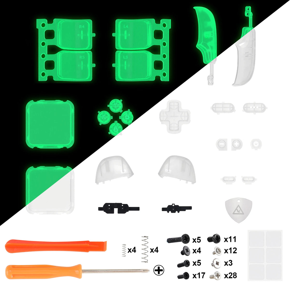 eXtremeRate Replacement Full Set Buttons for Steam Deck LCD ABXY D-pad Trackpad Bumpers Triggers Buttons & Screwdriver Tools