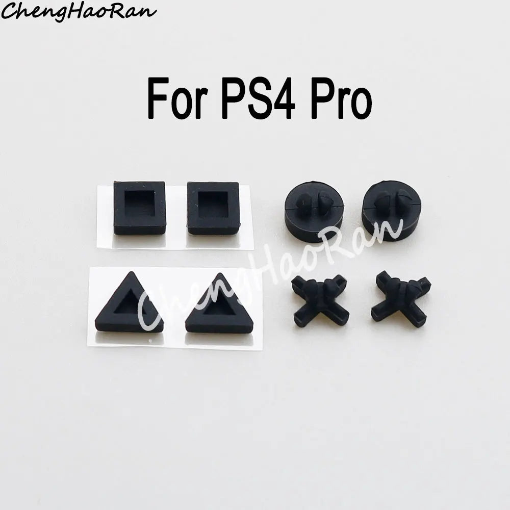 1 Set White or Black Silicone Bottom Rubber Pads For PS4 Slim Pro Console Housing Case Anti-slip Pads Replace